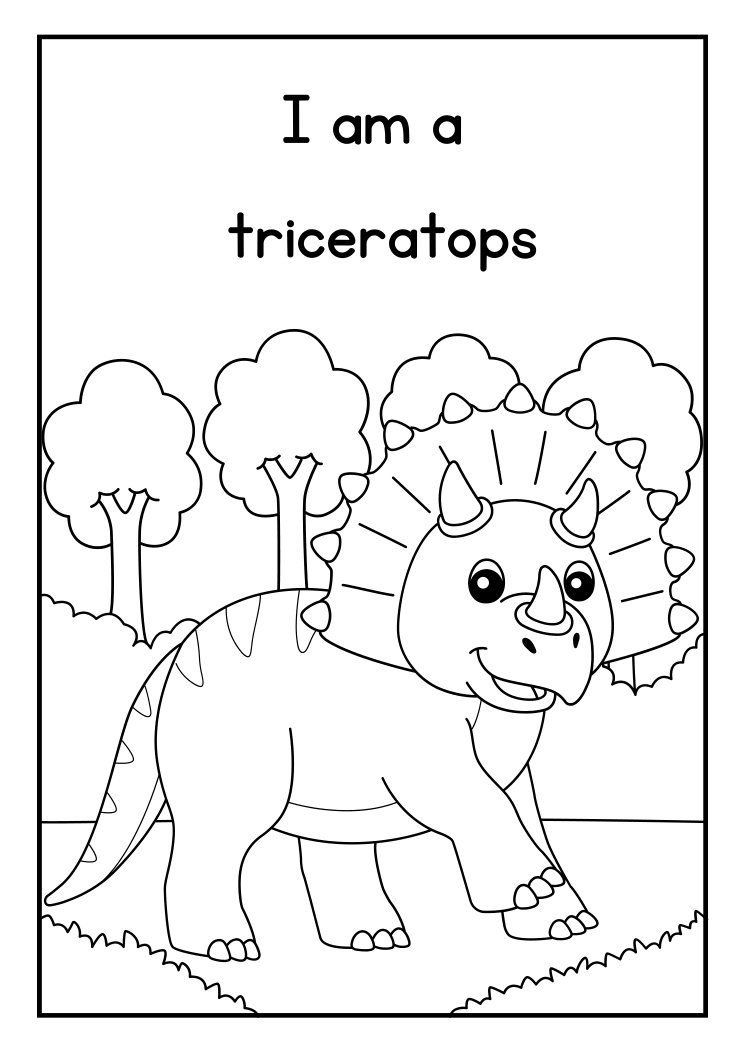Dinosaur colouring page